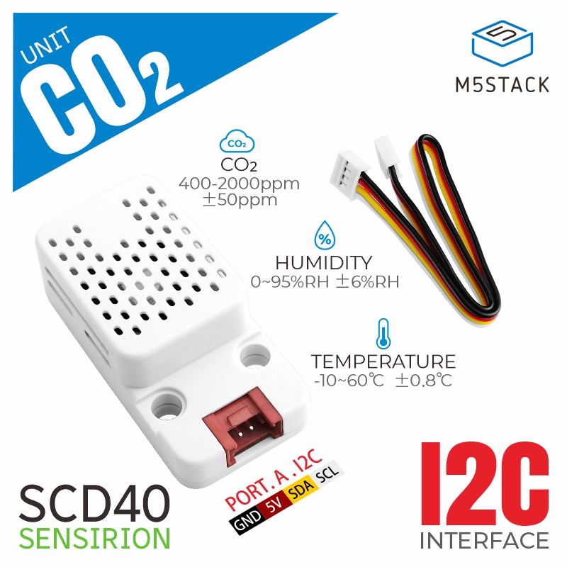 M5Stack - M5Stack CO2-Einheit mit Temperatur- und Feuchtigkeitssensor
