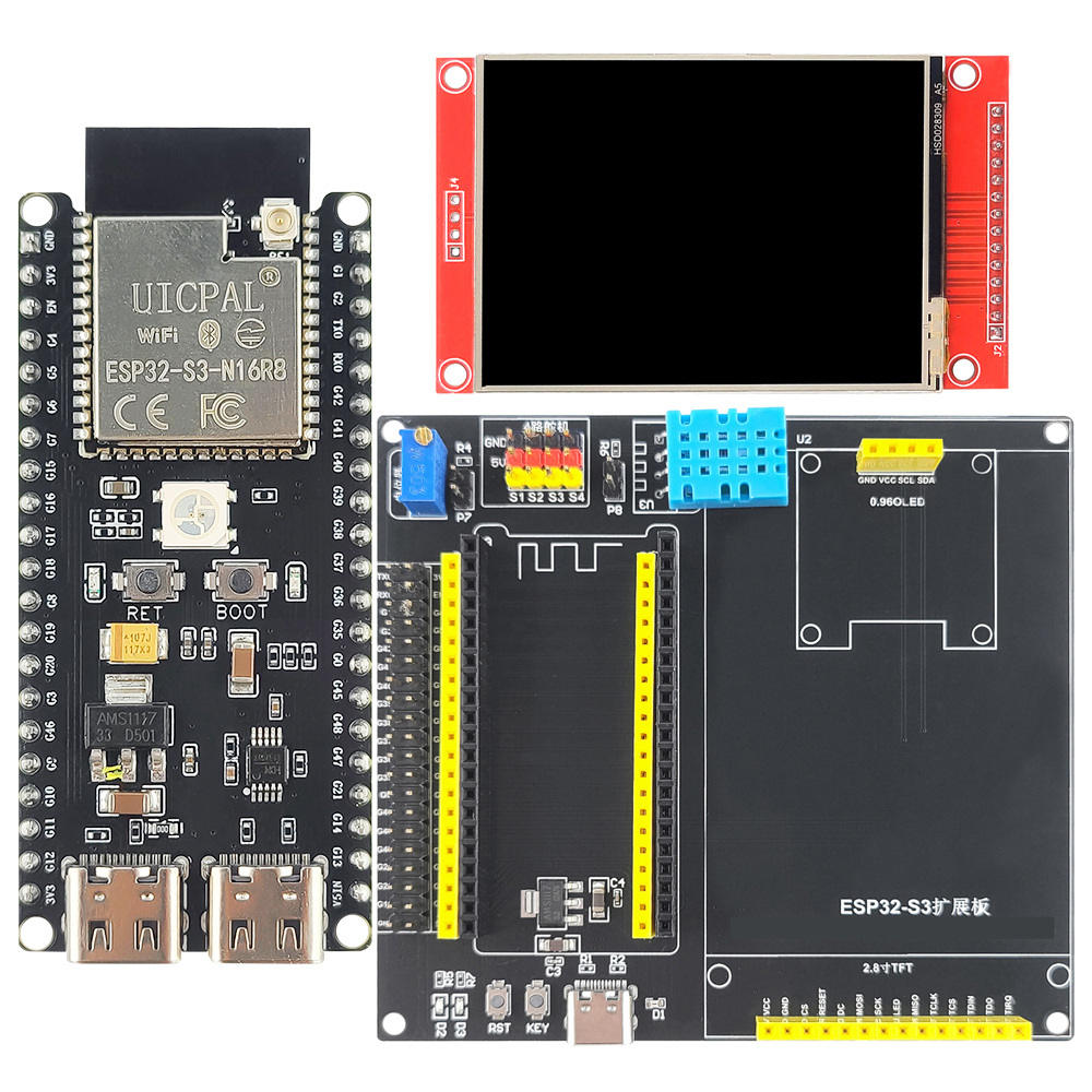 Esp32 S3 Devkitc 1 - ESP32-S3-DevKitC-1 Entwicklungsboard-Kit mit 2,8 Zoll TFT