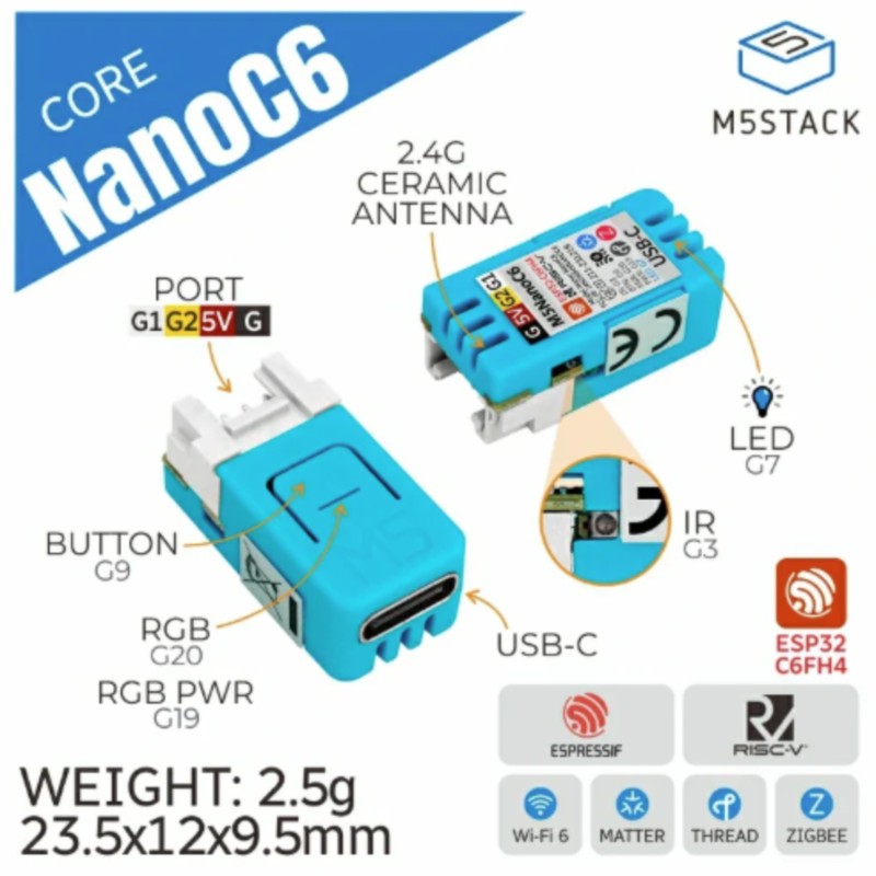 M5Stack NanoC6 ESP32-C6FH4 Ent – M5Stack Bewertung und Preis